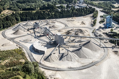 Eine Luftaufnahem des Werks in Gunskirchen